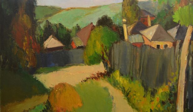 Landscape with hay